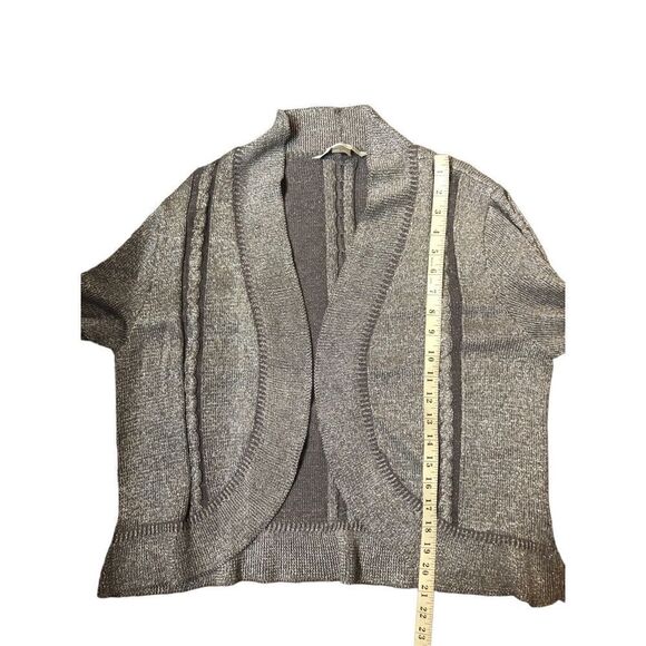Peter Nygard Silver Sparkle Metallic Open Cardigan Size XL - Picture 8 of 11